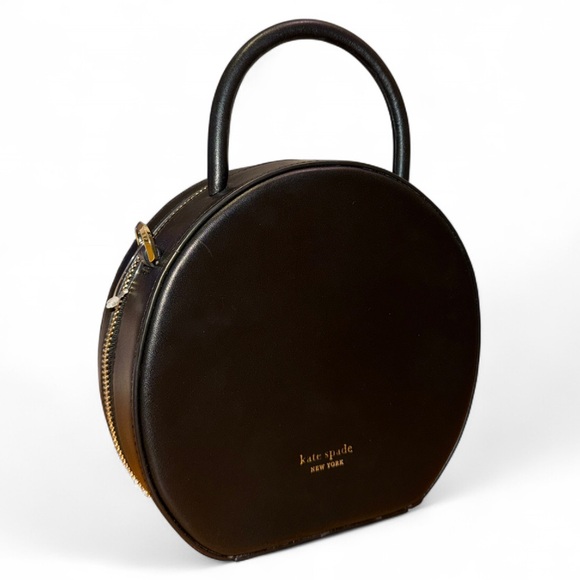 Kate Spade - Like New - Andi Black Leather Canteen Handbag w crossbody strap - Picture 5 of 10